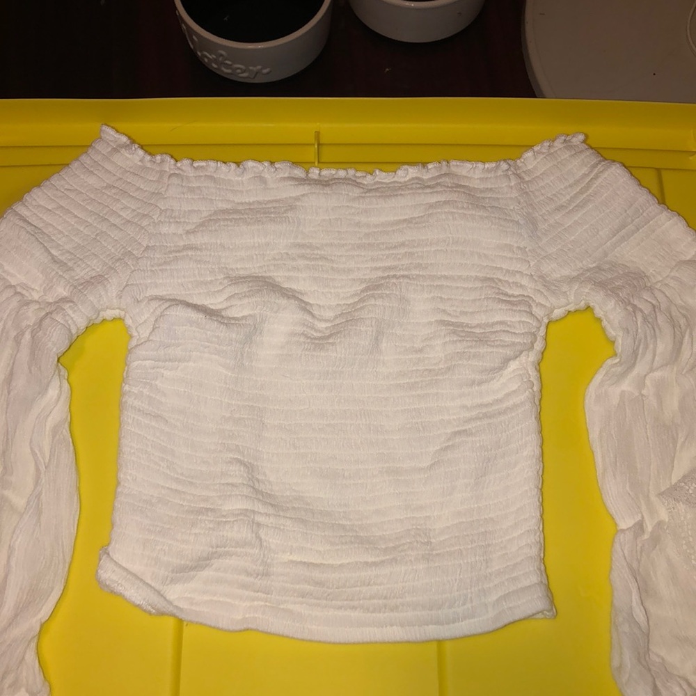 White crop top